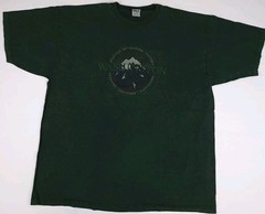 Vintage 90s Washington Mountain Print Embroidered T Shirt Stone Wash USA HRLA XL