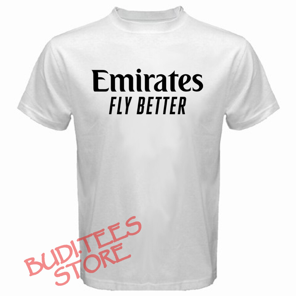 Emirates Fly Better Airlines Airways Men’s White Size S-5XL