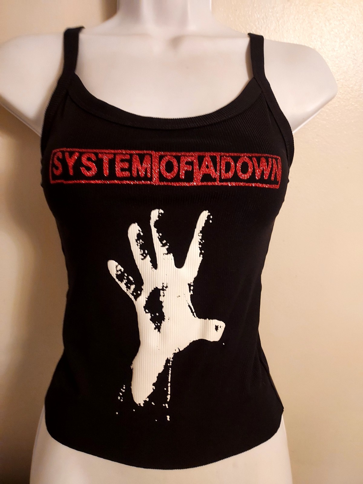 System of a Down Crop top Tank Toxicity self titled hand album Shirt Glitter gallery