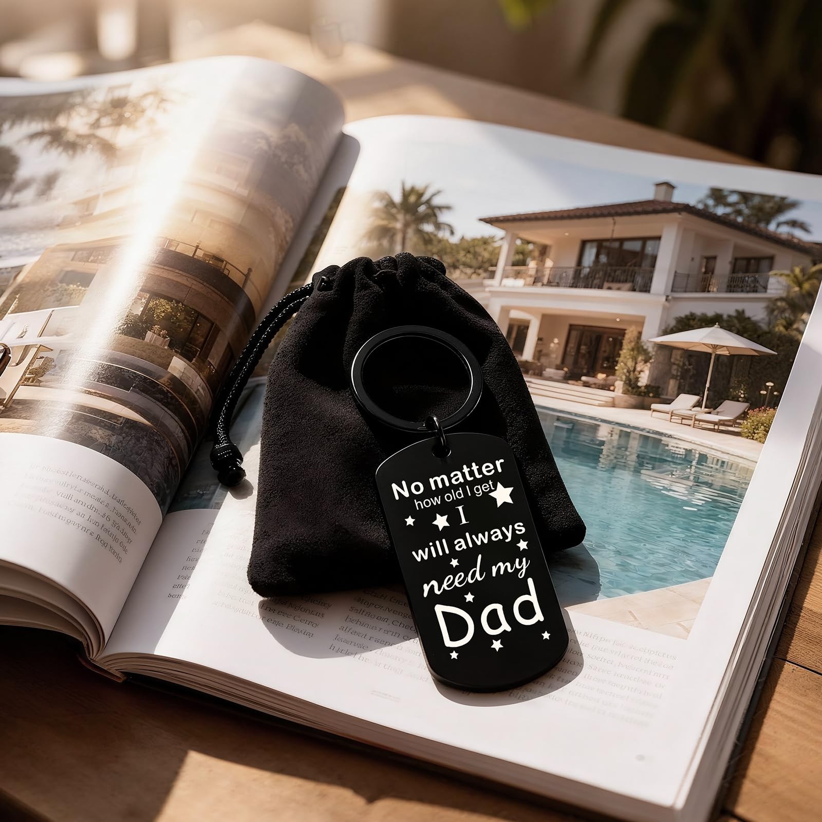 Father's Day Keychain for Dad from Daughter Son, Sentimental Gift for Husband... gallery