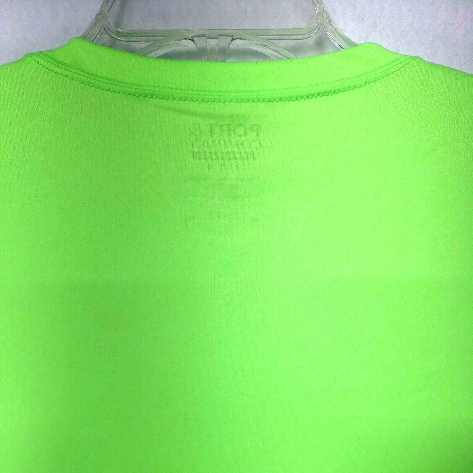 Port & Company Hi Vis High Visibility T-Shirt Men's 100% Polyester Lime Green L gallery