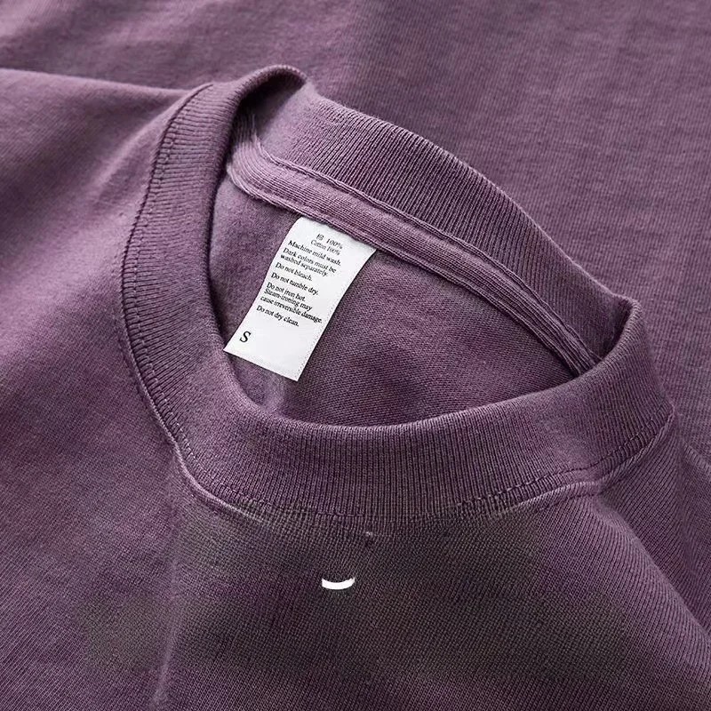 400GSM Heavyweight Oversized T-Shirt Men Cotton Loose Fit Drop Shoulder Tee gallery