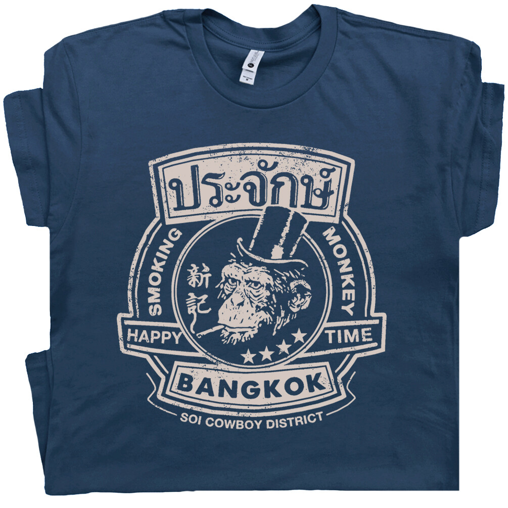 Smoking Monkey Bar T Shirt Bangkok Thailand Famous Pub The Hangover Cool Movie gallery