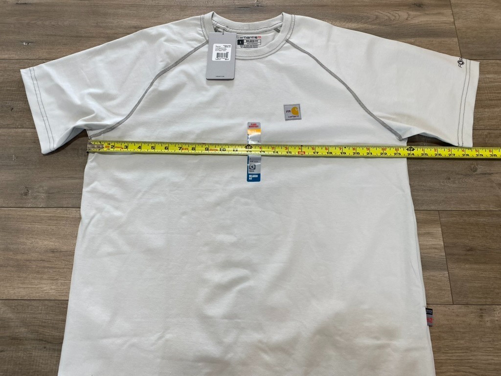 Carhartt Force FR Mens L Short Sleeve Work T-Shirt Flame Resistant Gale Gray gallery