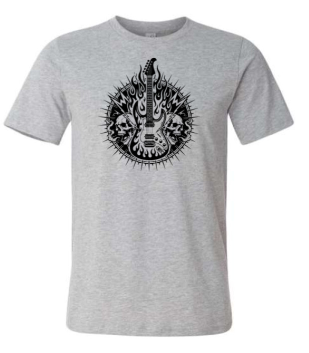 Guitar Flame Tee - Choose Your Size & Color! gallery