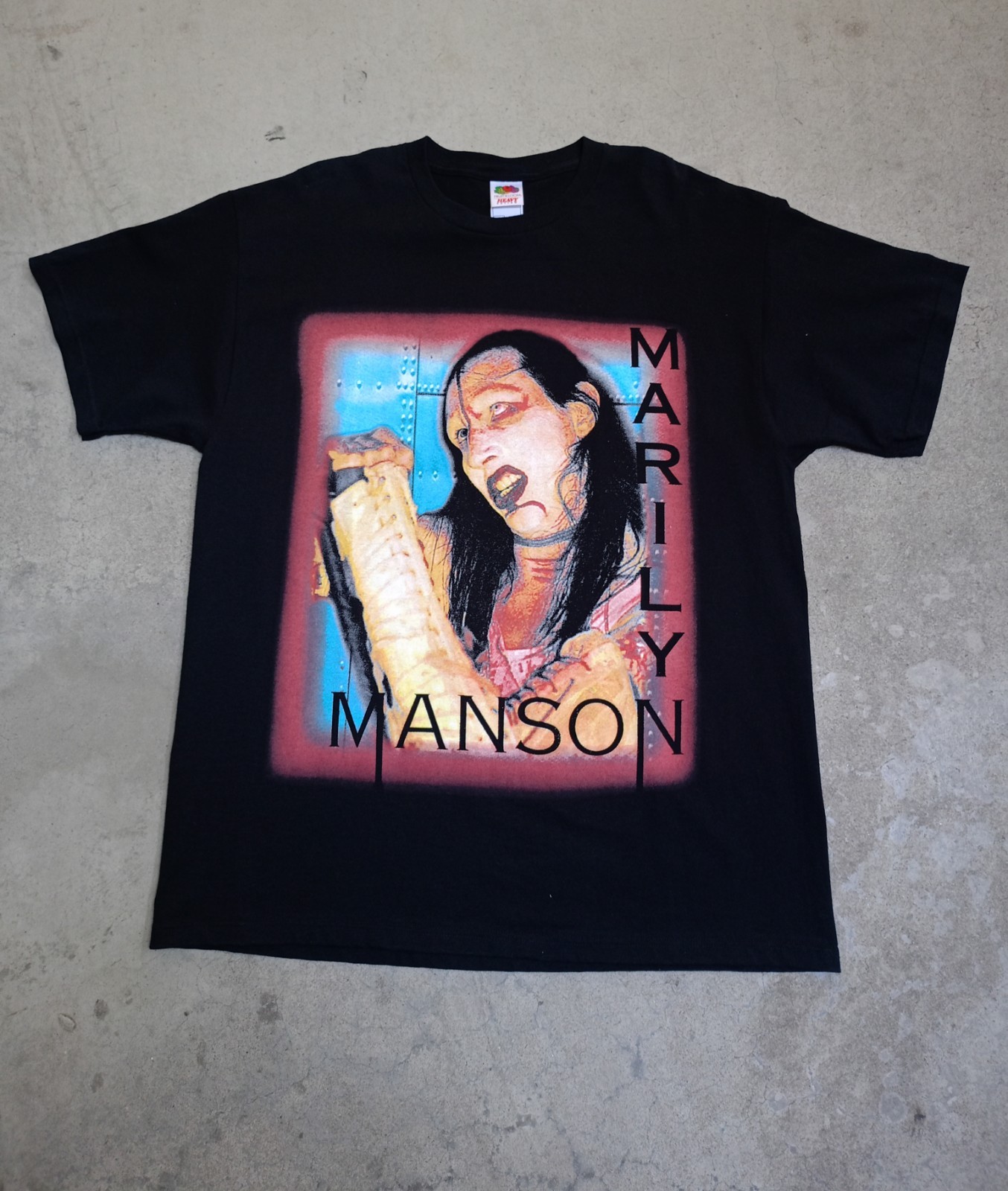VINTAGE 2003 MARILYN MANSON T-SHIRT – THE GOLDEN AGE OF GROTESQUE-XL-MINT FOTL