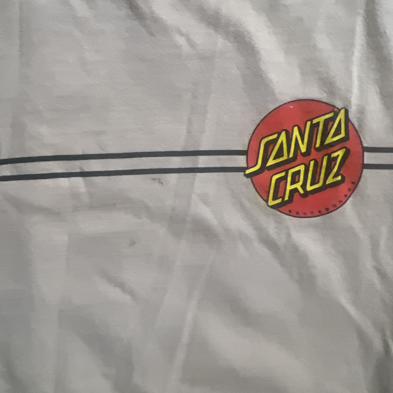 Original Santa Cruz Skateboards T-Shirt Men's Size Medium Cream gallery