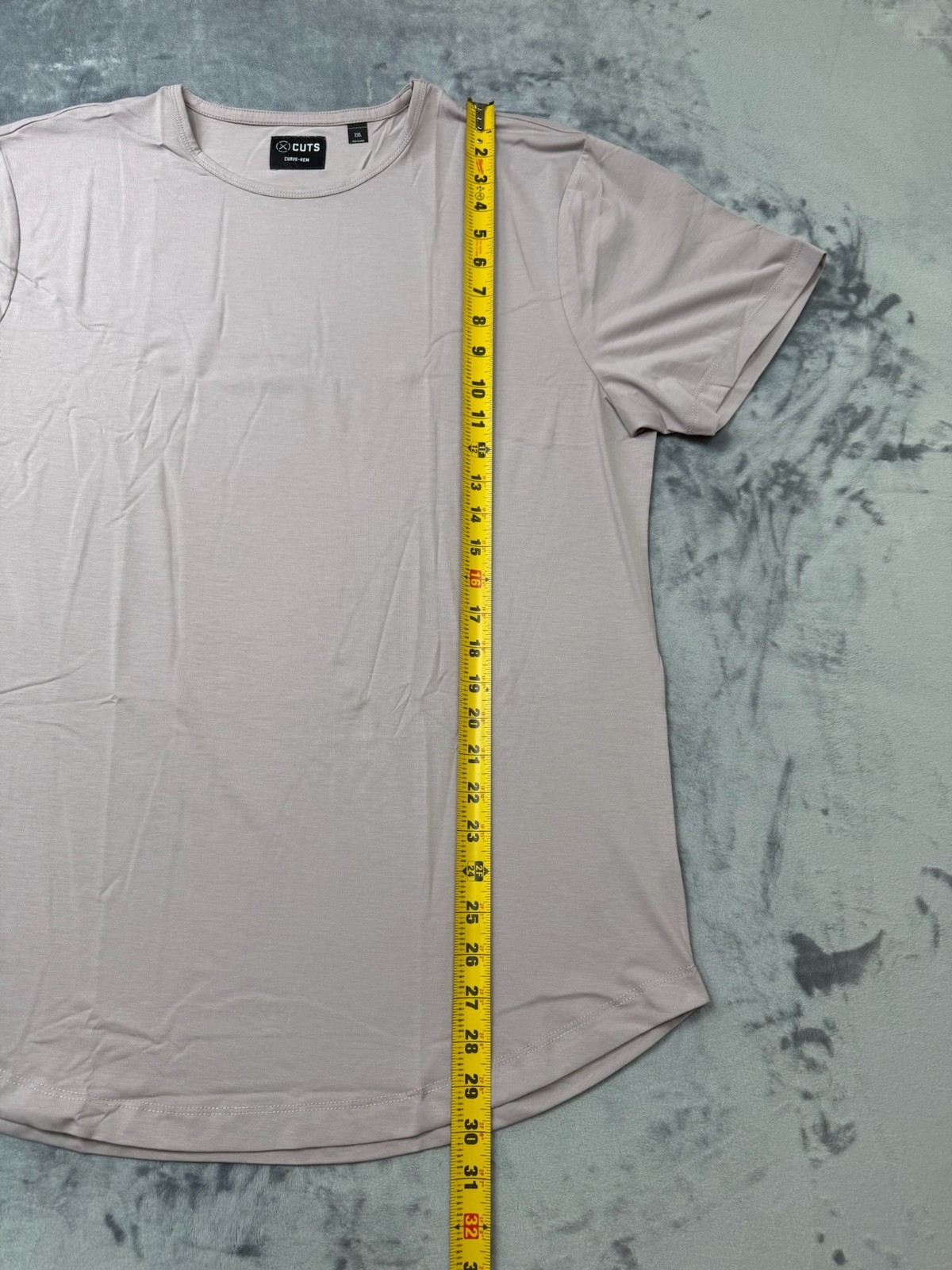 Cuts Clothing Short Sleeve Crew Curve-Hem T-Shirt Mens XXL 2XL Concrete Pyca Pro gallery