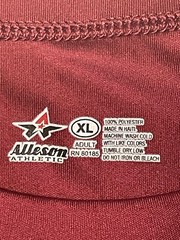 Alleson Athletic Portland Twilight Run shirt adult XL short sleeve burgundy red
