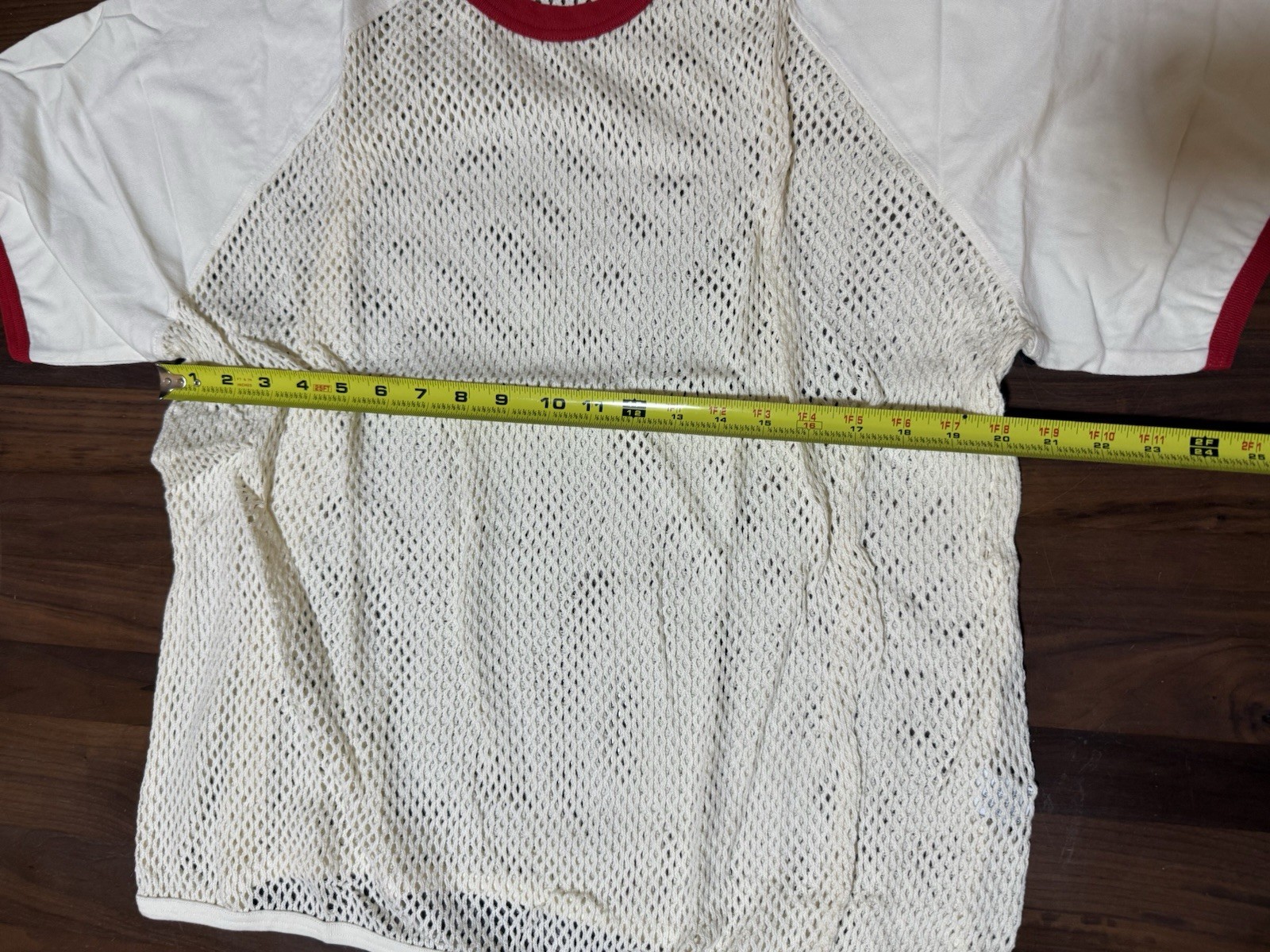 Aime Leon Dore ALD Mesh Ringer Tee Pristine / Red Men’s Size XXL Cotton T-Shirt gallery
