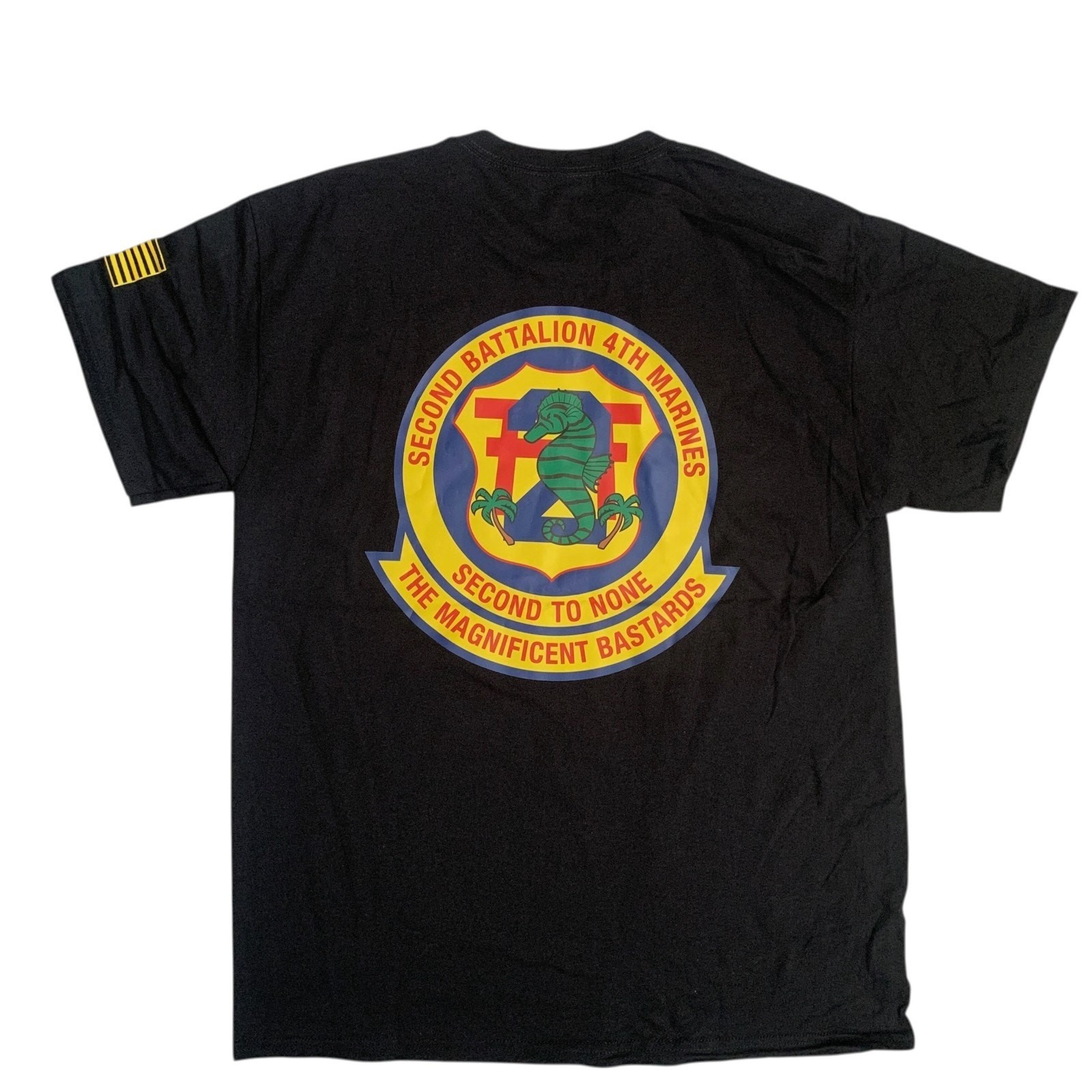 USMC Men's Size L 2nd Battalion 4Th Marines Short Sleeve Black T-Shirt NEW gallery