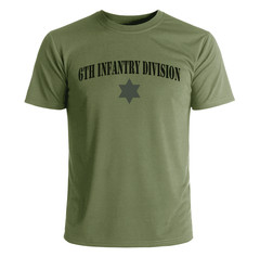 US Army 6th Infantry Division OD Green Subdued T-Shirt Officially Licensed