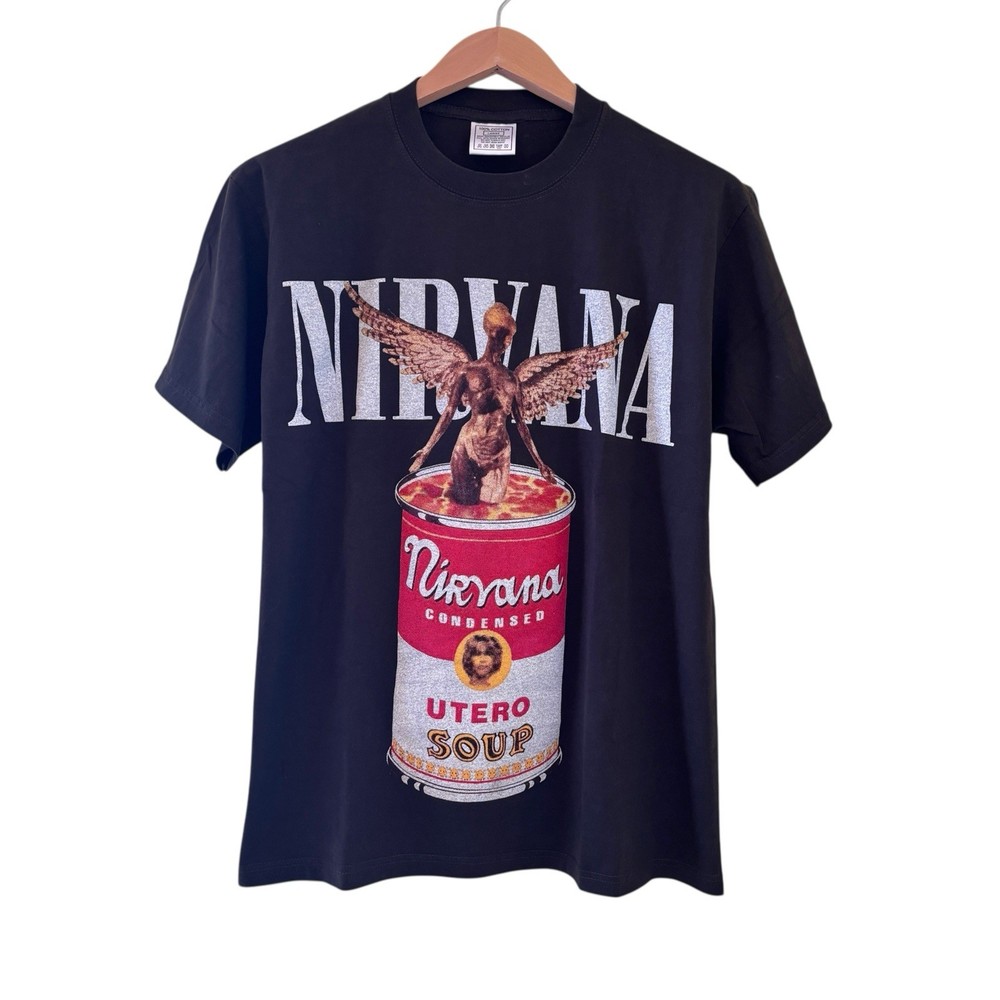 Rare NIRVANA Condensed In Utero Soup Can Band Tshirt Vintage Reprint Large