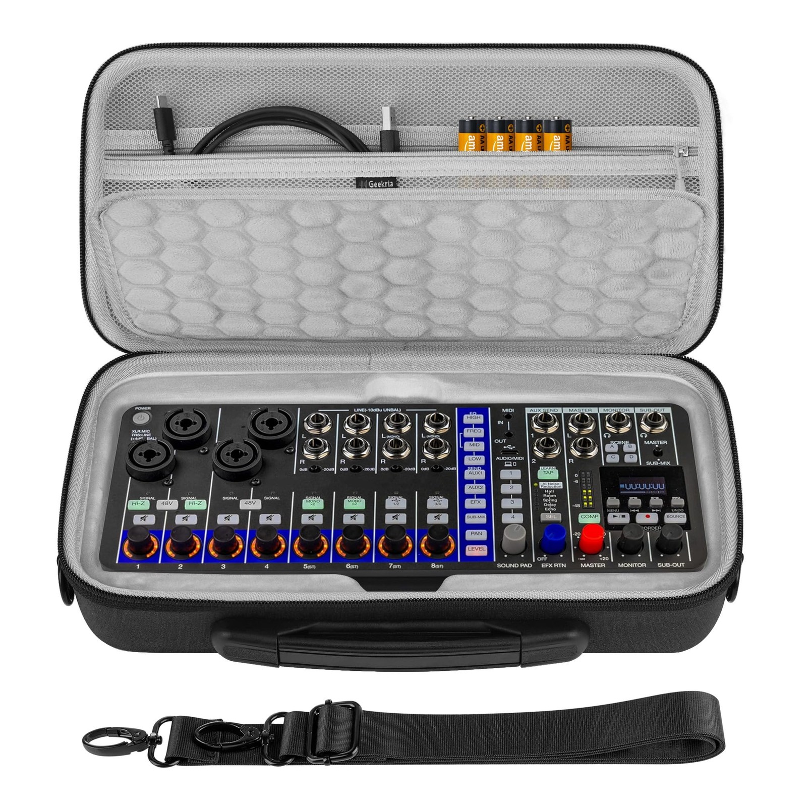 GEEKRIA Hard Shell Travel Case Compatible with Zoom LiveTrak L6max / L6max Di…