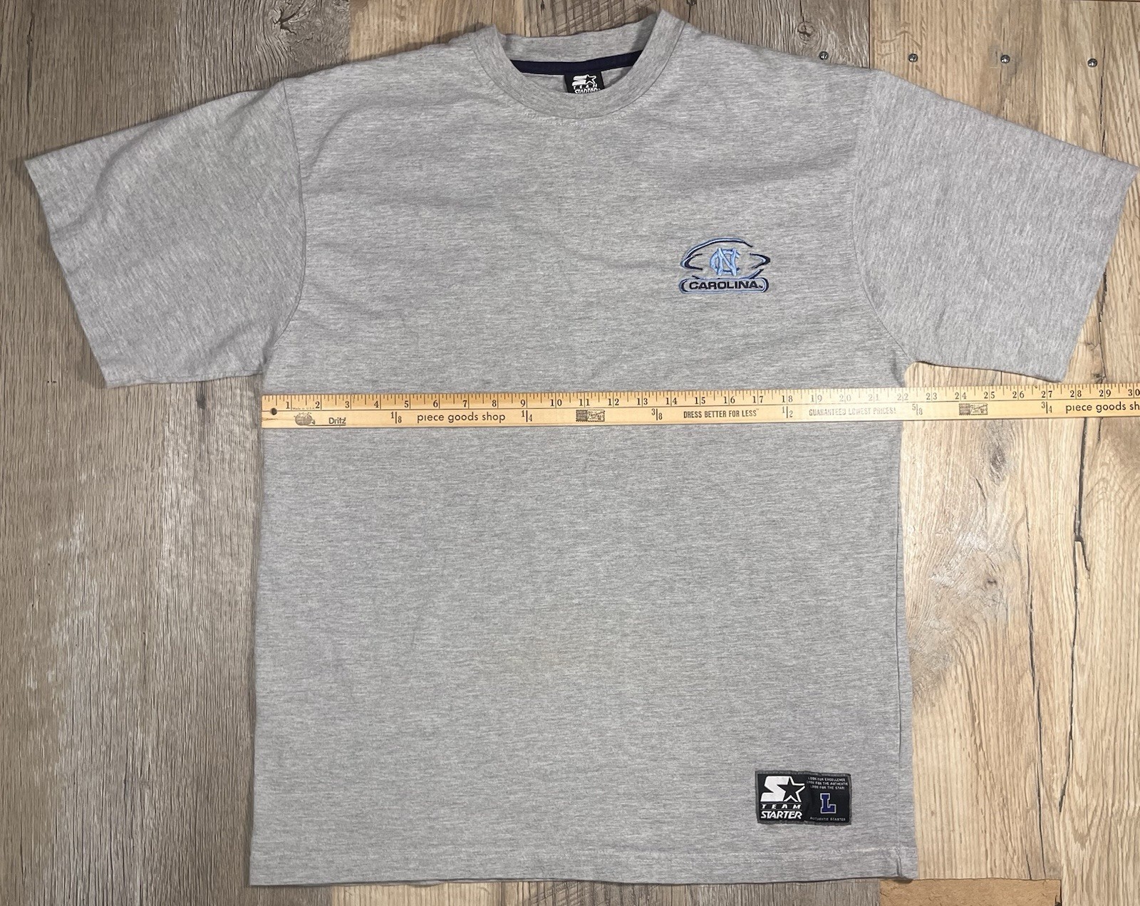 VTG UNC University of North Carolina Logo Gray T-Shirt Team Starter Men L STAINS gallery