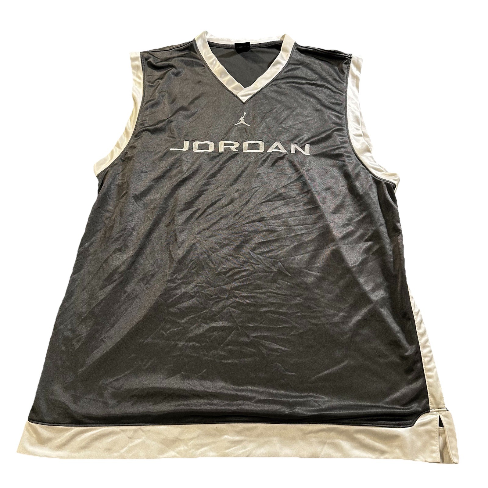 JORDAN Gray& White VINTAGE JERSEY WARM UP MENS XXL 20 YEARS ANIVERSARY gallery