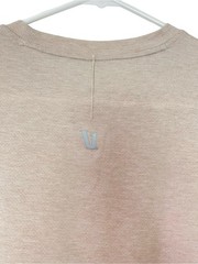 Vuori Mens Tshirt Size Large Tee Light Beige Mesh Recycled Polyester Lyocell