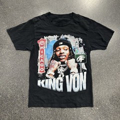 King Von OTF Hip Rap Adult Small/Medium Black T Shirt