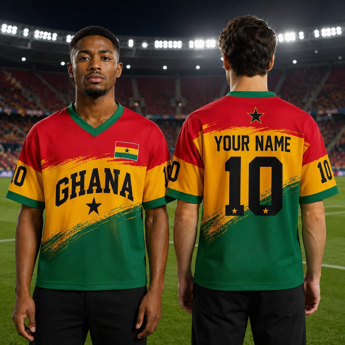 Personalized Ghana Soccer Jersey, Custom Name Number Football Shirt gallery