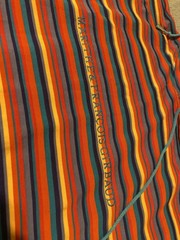 VTG 90’s Marithe Francois Girbaud Mens Colorful Stripped Hooded T-Shirt Size M