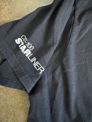 Boeing Starliner Spaceship BLack Graphic Shirt 2XL NASA Rare Vintage Double Side