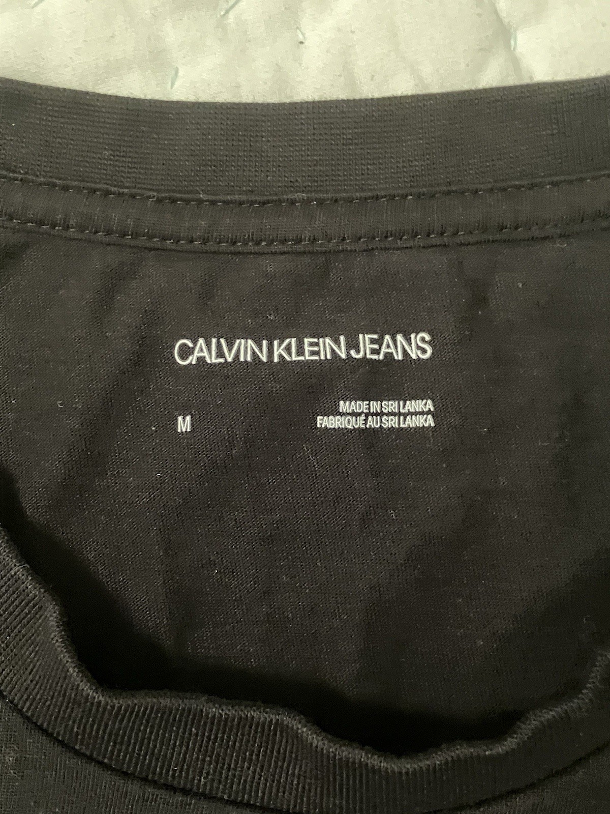 Calvin Klein Jeans T-Shirt - Black - Men’s Medium -100% Cotton - Sri-Lanka Made gallery