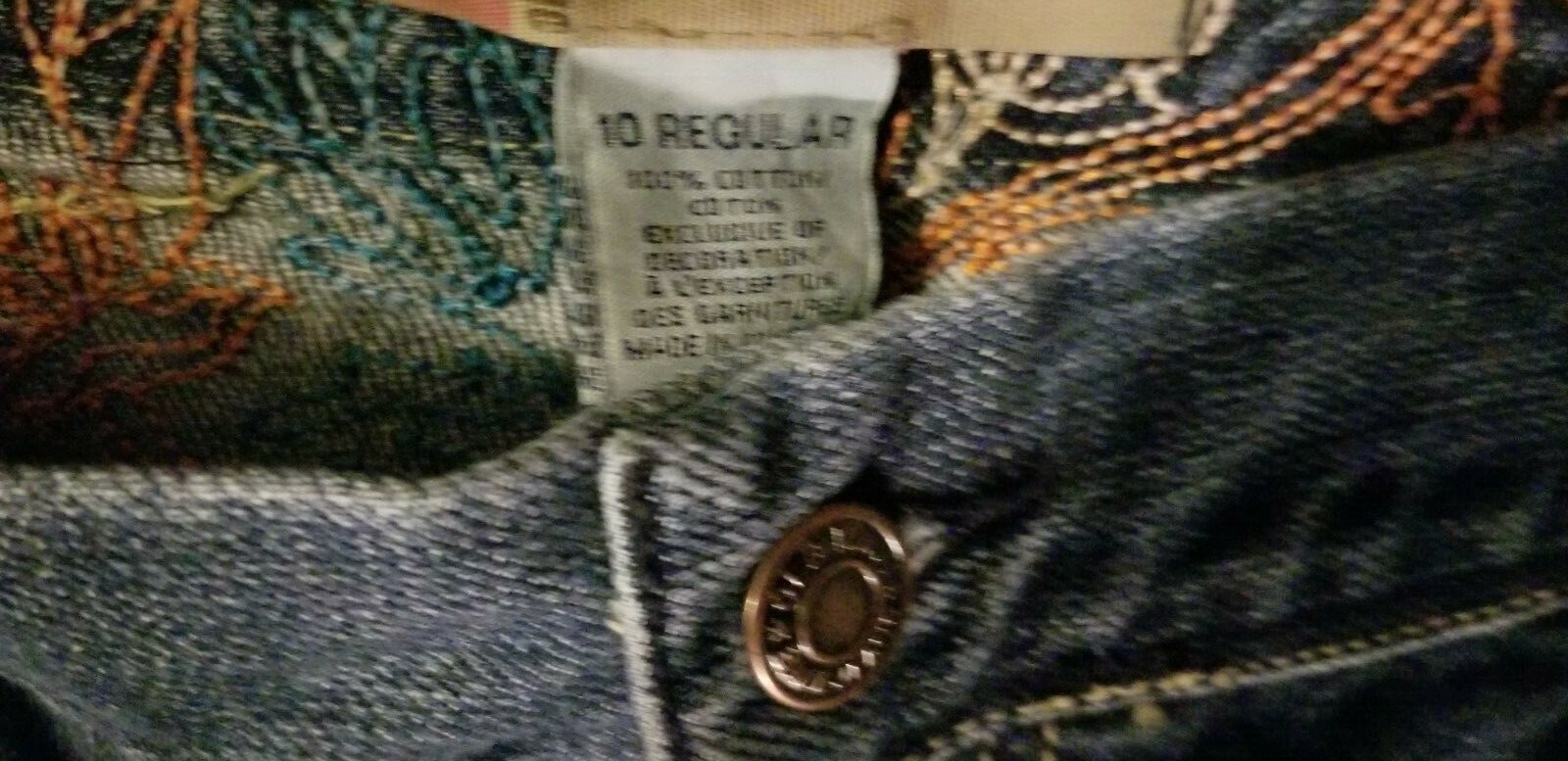 Unique Women's Old Navy Embellished Boot Cut Jeans Size 10  gallery