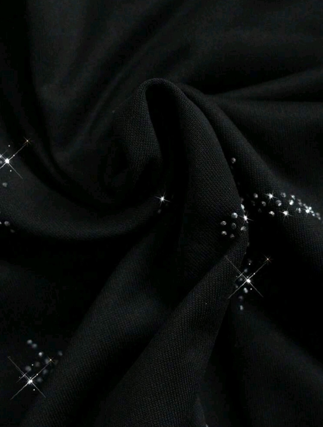 New Men Luxury Diamond Stars Rhinestones Fashion Black T-Shirt High Quality gallery