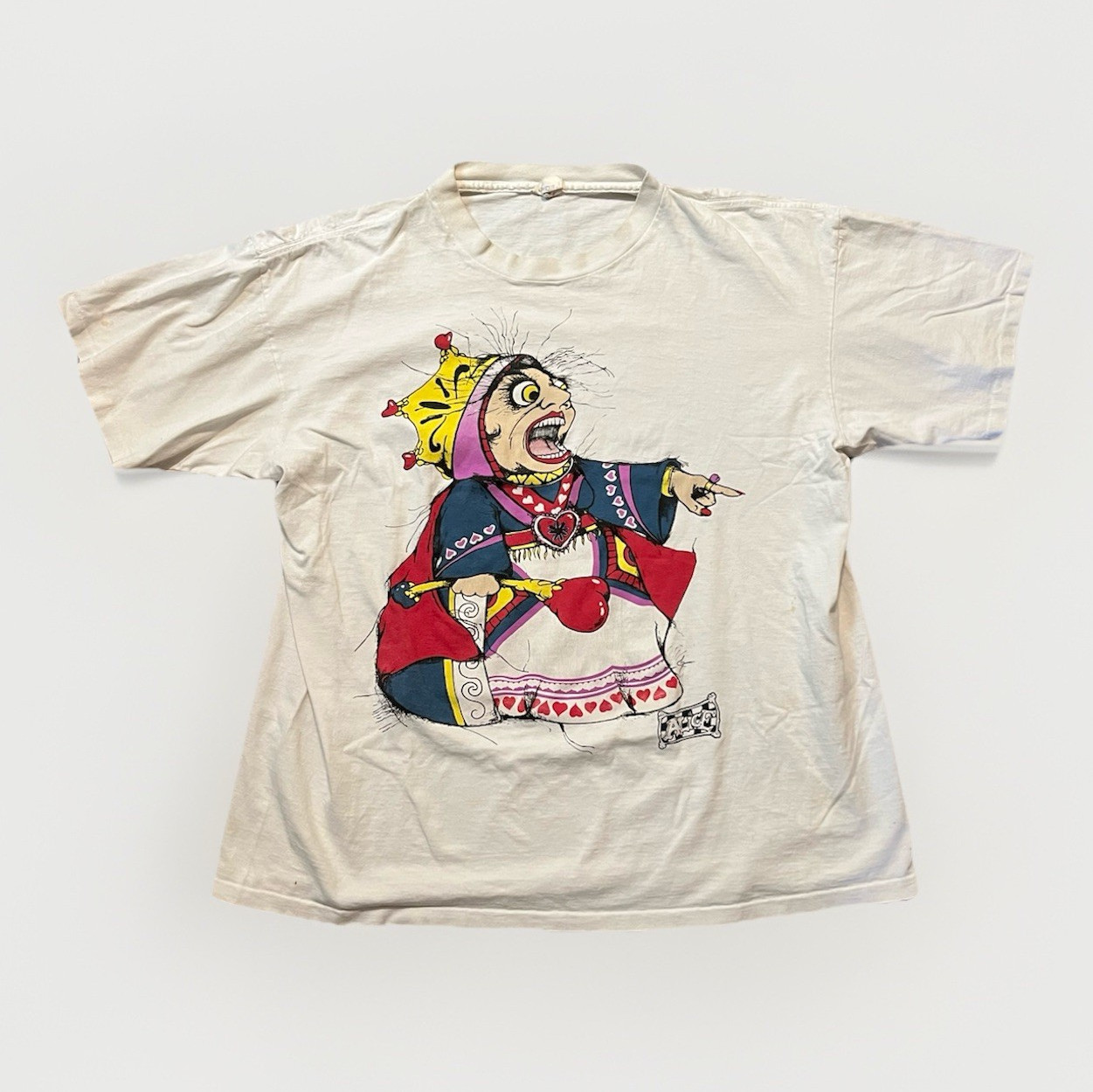 Andazia Vintage Alice In Wonderland Single Stitch Off With Her Head Tee Shirt XL