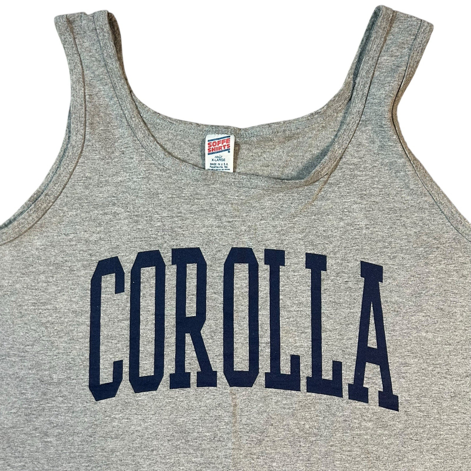 Vintage 90s Corolla North Carolina Surf Sand Sz XL Gray Tank Top T-shirt gallery