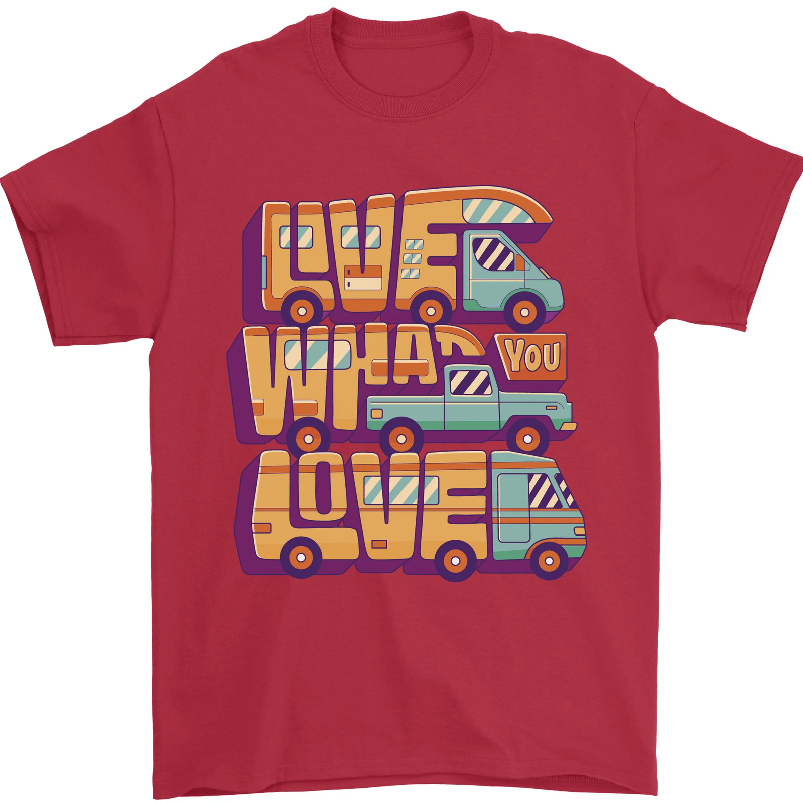 RV Live What You Love Motorhome Caravan Mens T-Shirt 100% Cotton gallery