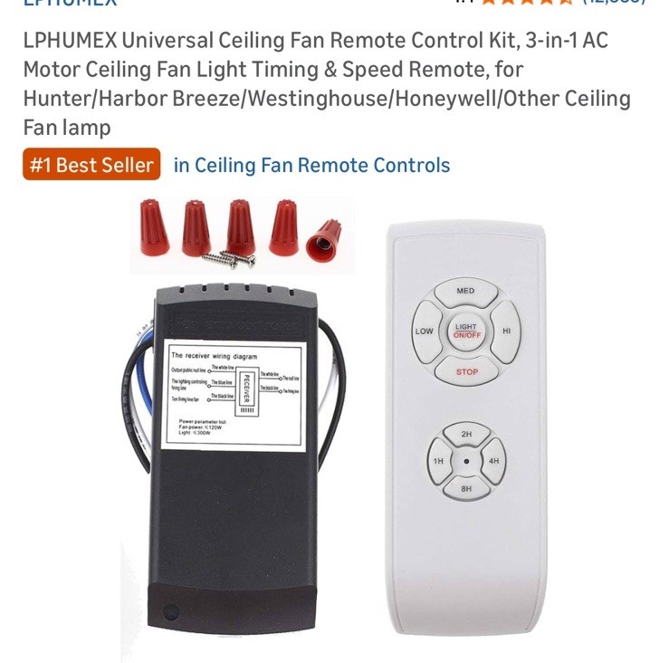 Upgrade Your Ceiling Fan with a 3-in-1 Universal Remote and Timer Control Kit
