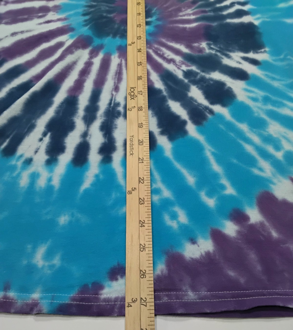 New Tie Dye Men's T-Shirt Purple Blue Adult Large Multicolor Summer Spiral gallery