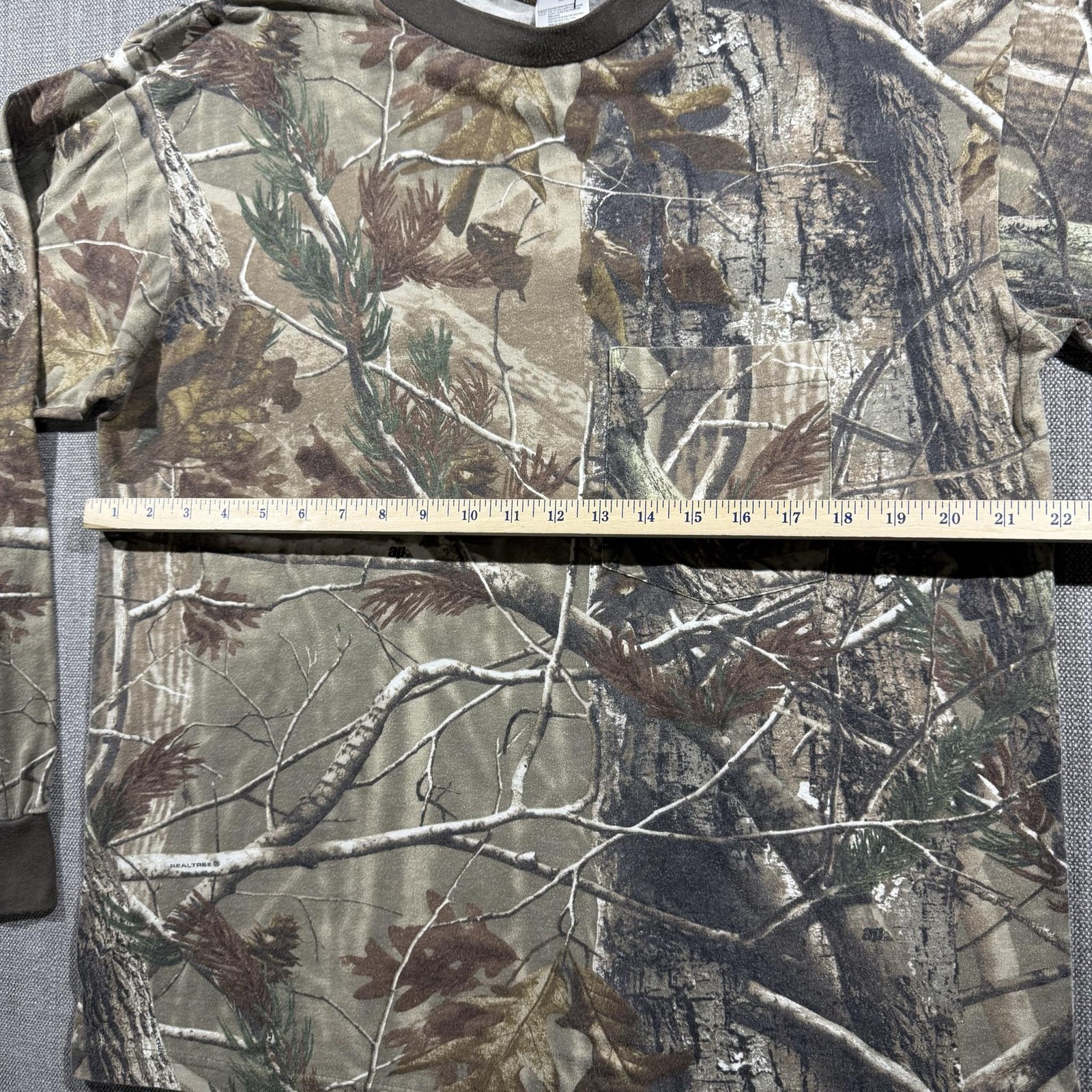 Ranger Shirt Mens XL Brown Camo Long Sleeve Pocket Hunting Outdoor Tee gallery
