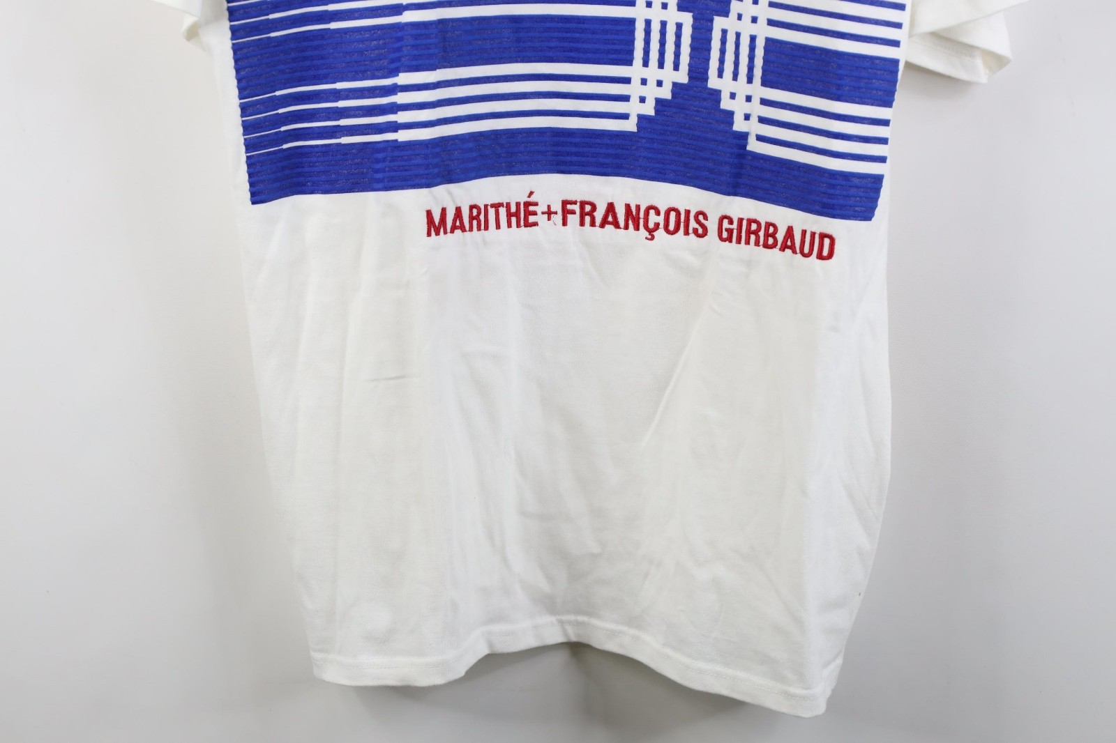Deadstock Vintage 90s Marithe Francois Girbaud Mens XL LCD Baggy T-Shirt White gallery
