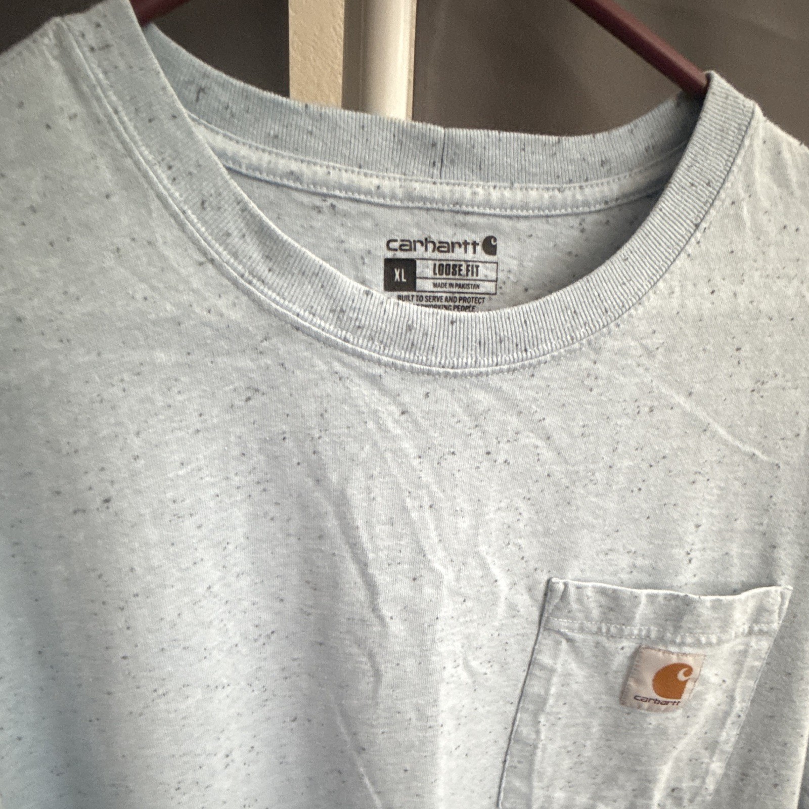 Carhartt K87 Loose Fit Pocket T-Shirt XL Light Blue Crew Neck gallery