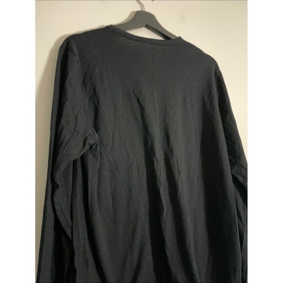 Karbon Mens Black 100% Merino Wool Long Sleeve Crew Neck Base Layer Shirt Size M gallery
