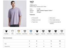Personalised Custom Embroidered AWDis Oversize 100 T-Shirt Crew Neck Unisex Top