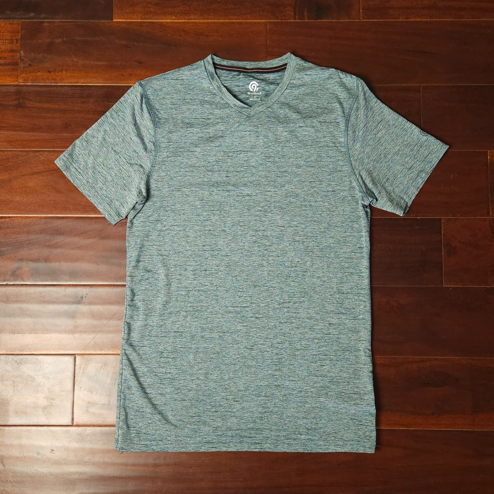 Champion C9 Men's Small Green/Gray Breathable Quick Drying Gym Workout Tee gallery