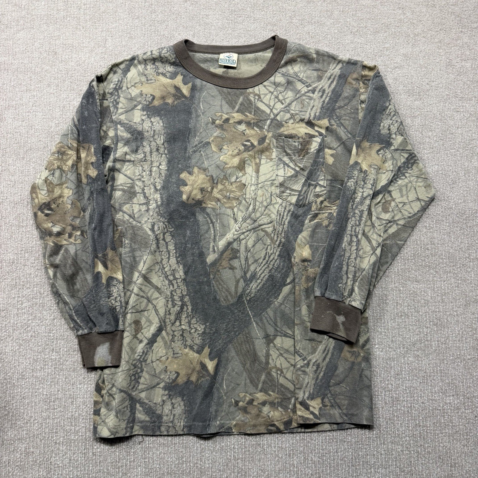 Vintage Realtree Camo Pocket Tee Shirt Mens Size XL Real Tree VTG USA 80s 90s gallery