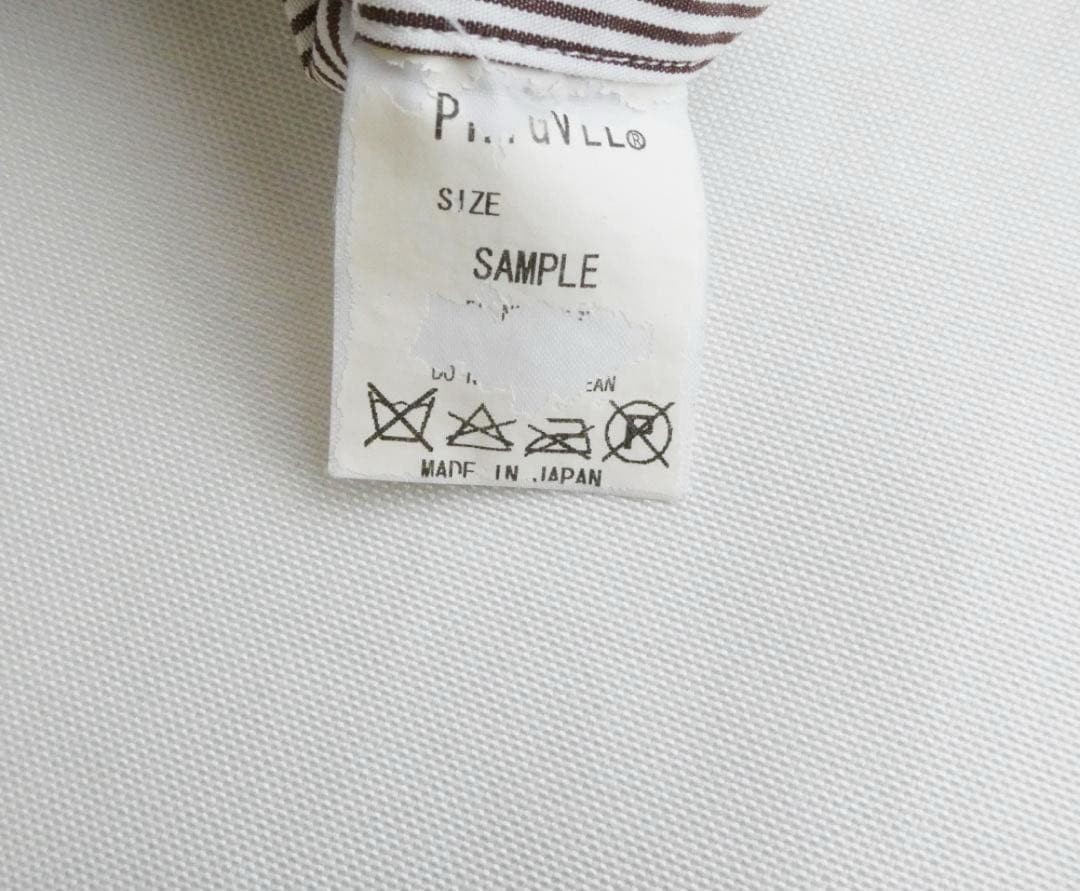 PHIGVEL Stripe Half-Zip Shirt Brown Sample M Size gallery
