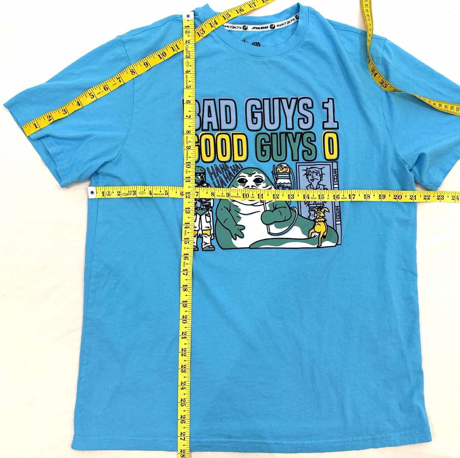 Star Wars Bad Guys 1 Good Guys 0 T-Shirt Men’s Medium Blue Jabba Disney Licensed gallery