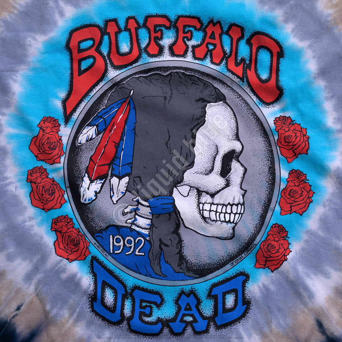 GRATEFUL DEAD-BUFFALO NICKEL-1992-2 SDD TIE DYE T-SHIRT S-M-L-XL,2X Garcia,Lesh gallery