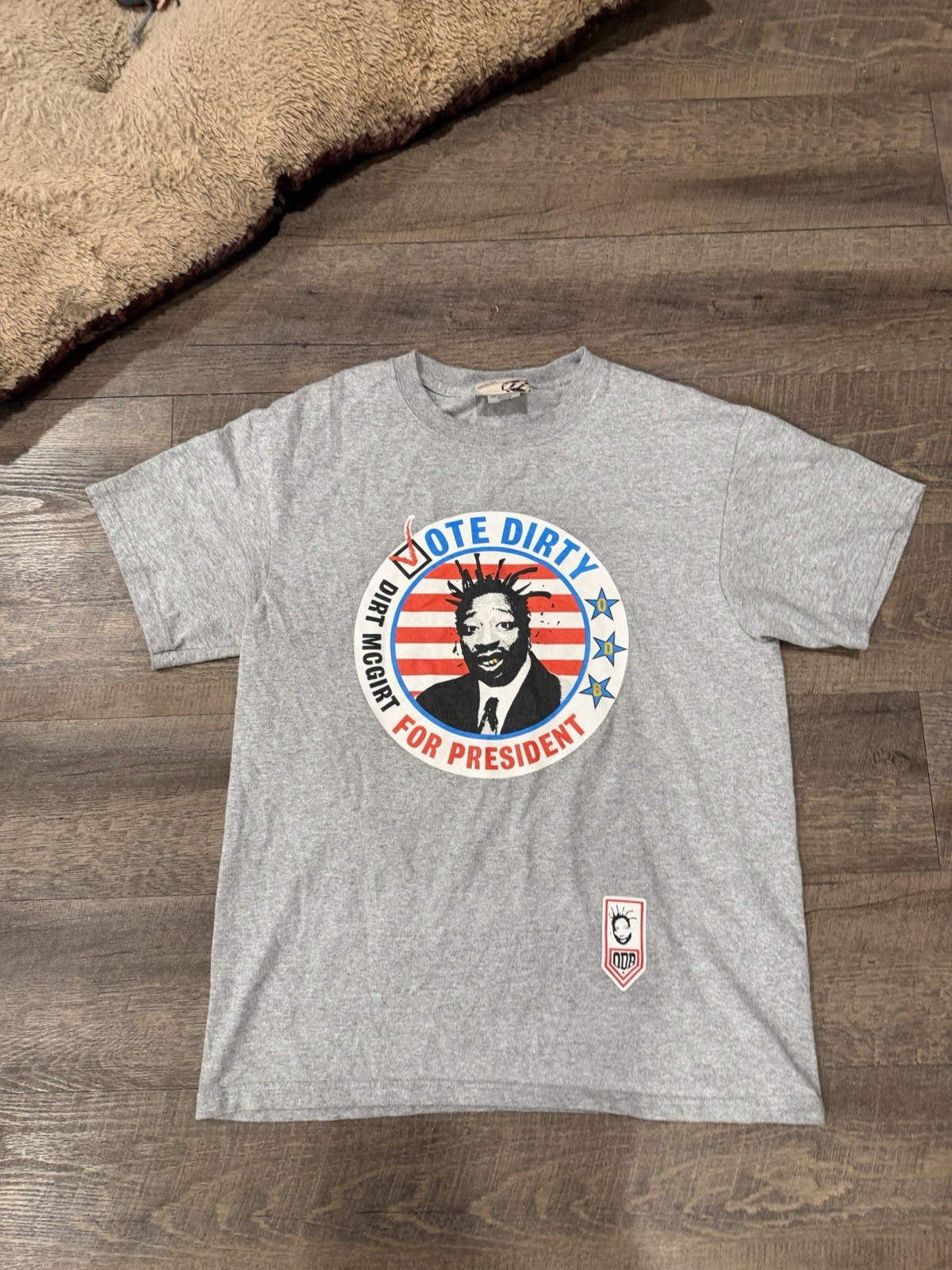 Vote Ol' Dirty Bastard For President Gray Vintage T-Shirt Wu Tang Medium gallery