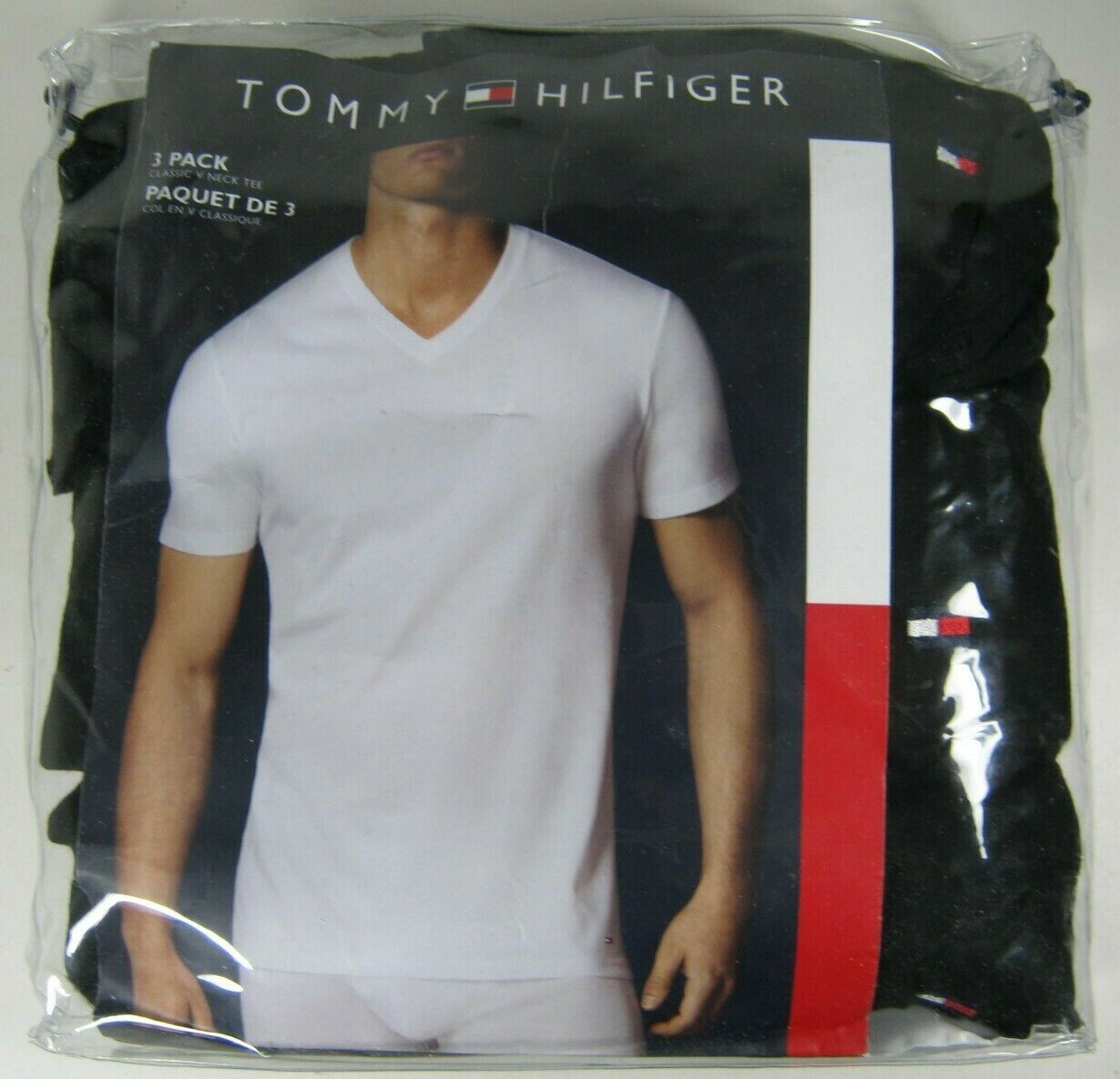 Tommy Hilfiger MEN’s 3Pk V-neck Or Crew T-Shirts Undershirt 100% Cotton M L XL