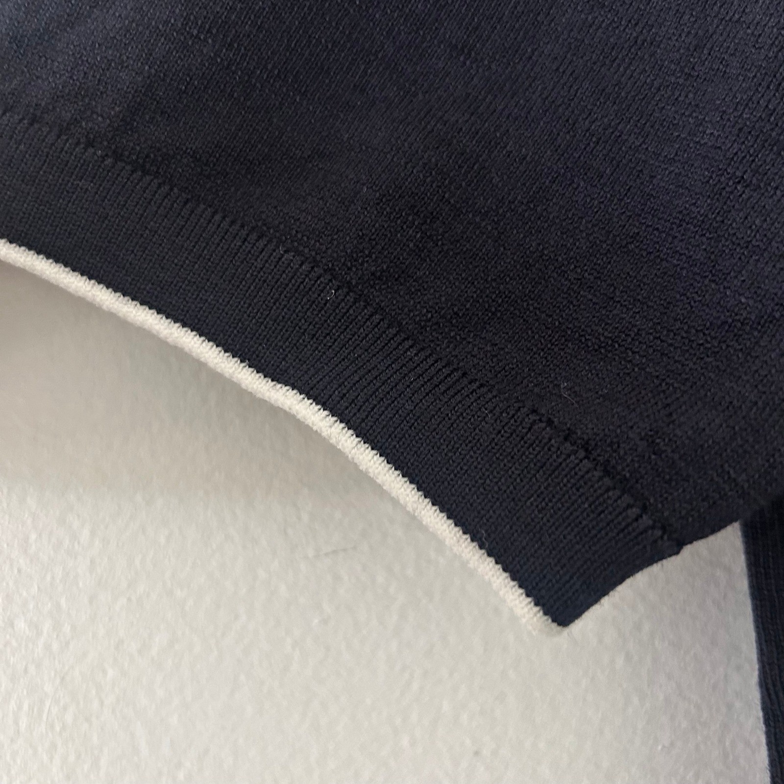 Collars & Co. Men's Amalfi Luxe Tee Contrast White Trim Navy Blue M Medium New gallery