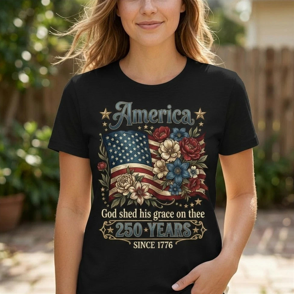 USA 250th Anniversary T-Shirt American Flag Patriotic Tee 1776-2026 Freedom gallery