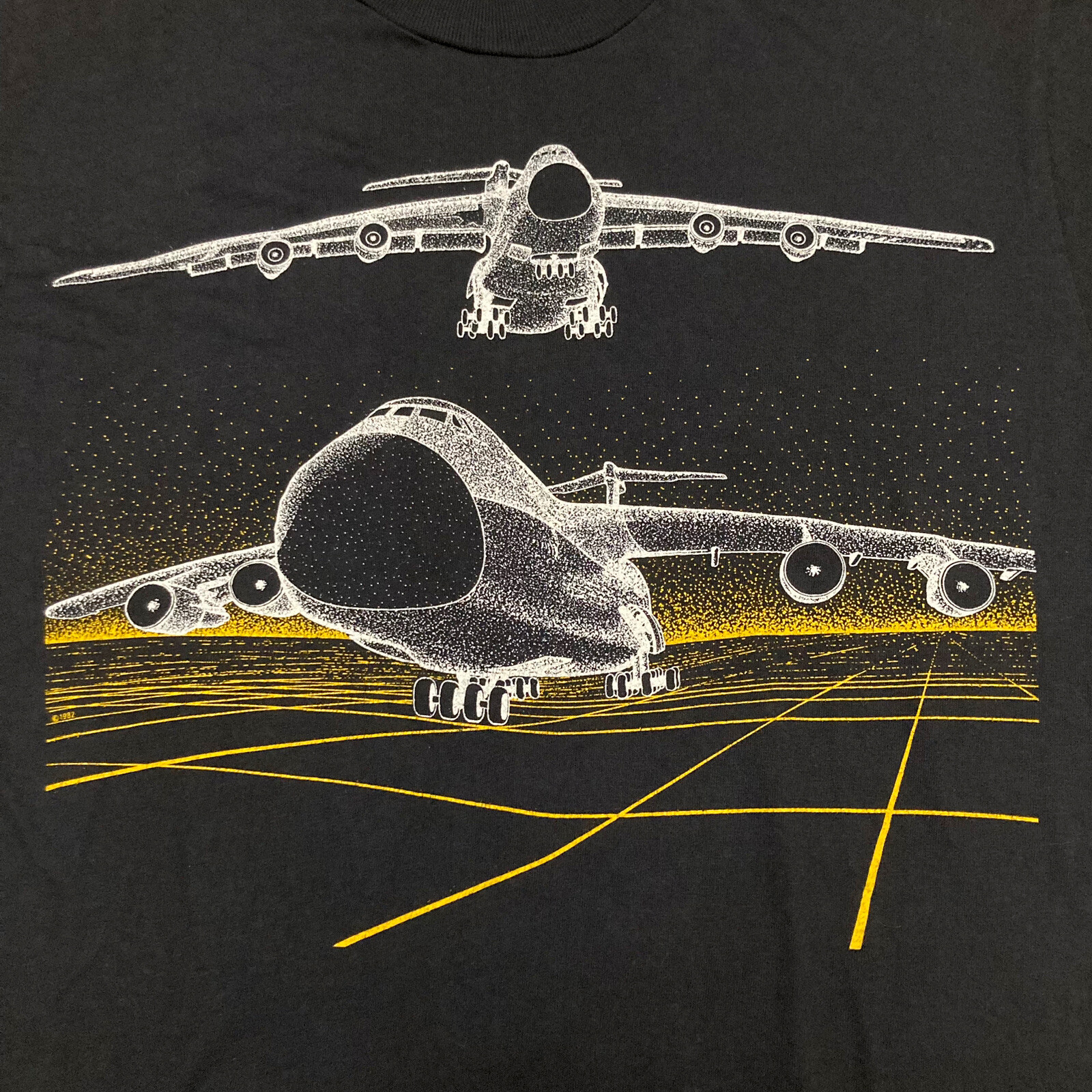 Vintage C-5A Galaxy Cargo Plane T-shirt L Single Stitch Hanes Beefy Made in USA gallery