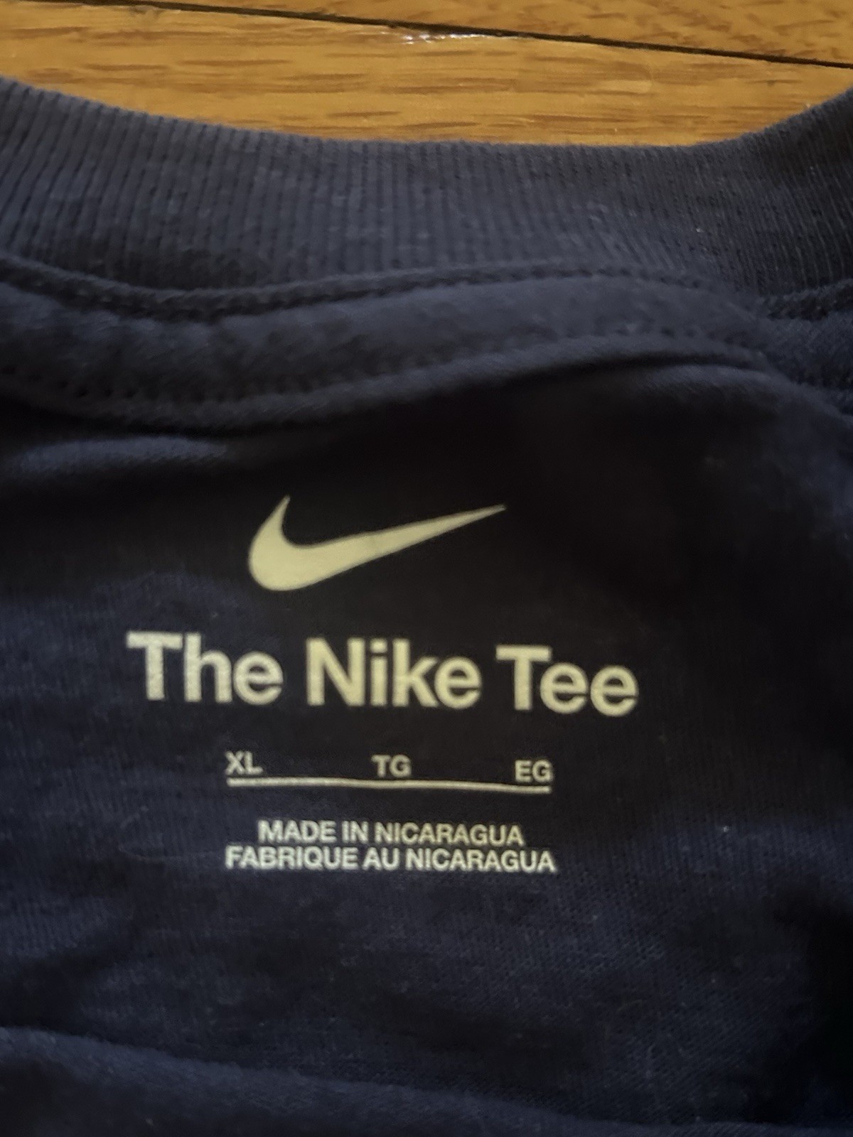 Nike The Nike Tee Men's XL Blue Graphic Logo Crew Neck Short Sleeve Tee gallery