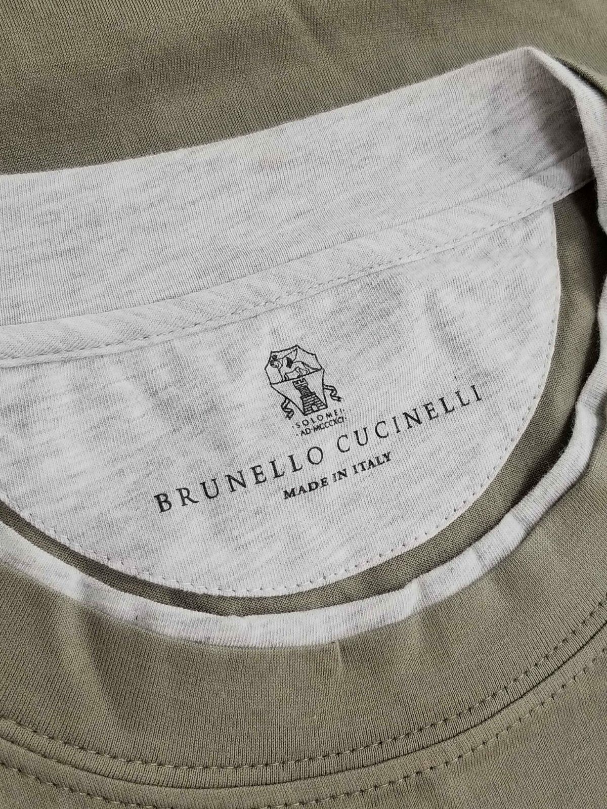 Brunello Cucinelli Men Green Crew-Neck Tee Short-Sleeve T-Shirt Size S gallery